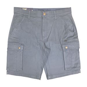 Blue - Iron Clothing Co. Men's Regular Fit Stretch Cargo Short with Side Zipper